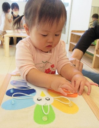 【Montessoriちゃいるどはうす中吉田_032】引っ張り羽かけクジャク